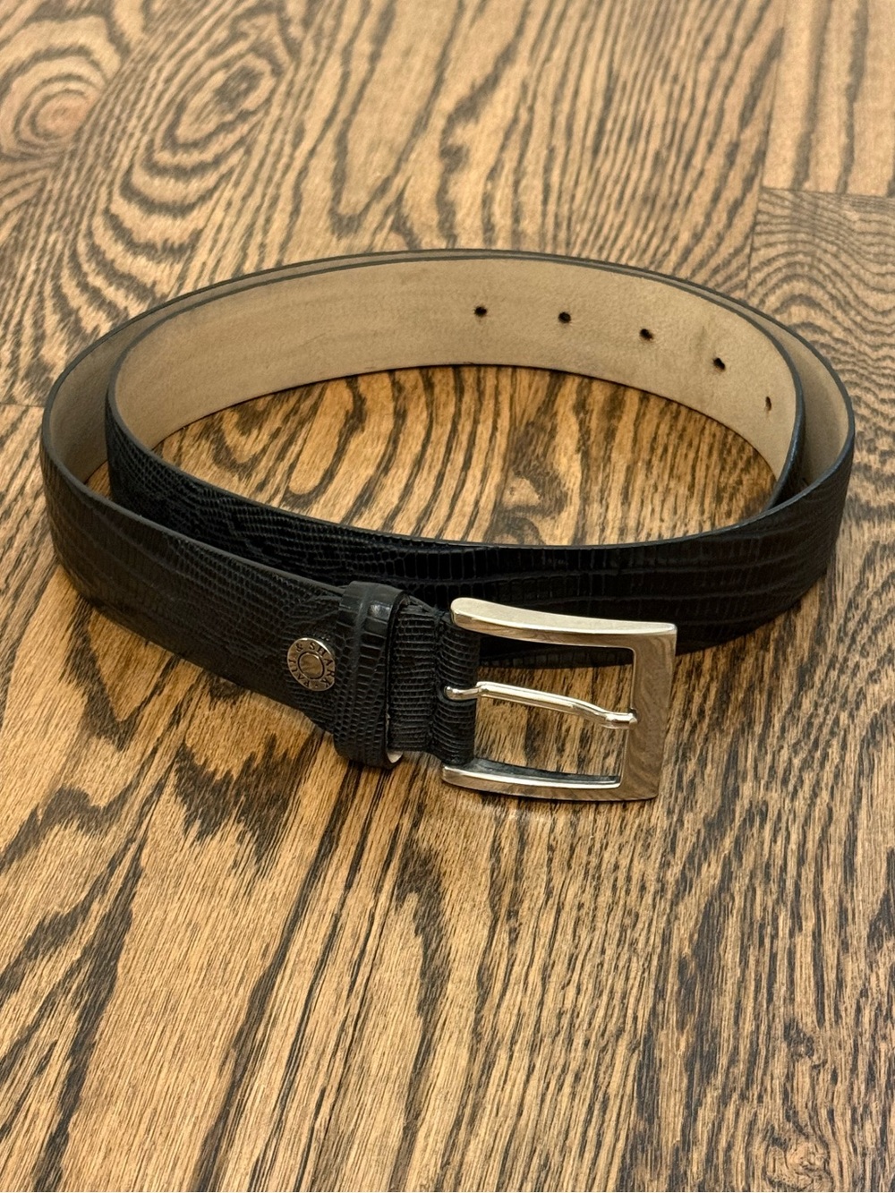 Paul & Shark black lizard belt